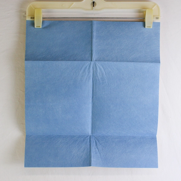 Lot of 6 Felt Folded Squares, Blue & Yellow, 15"x13.8"