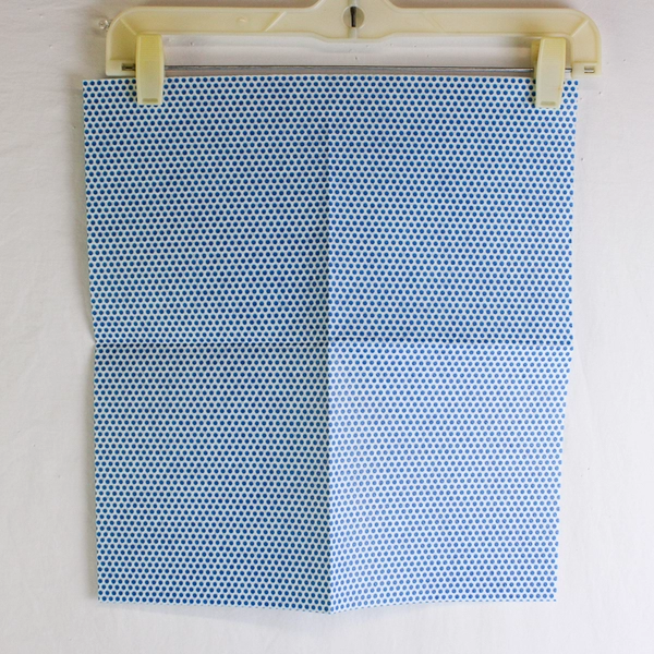 Lot of 6 Felt Folded Squares, Blue & Yellow, 15"x13.8"