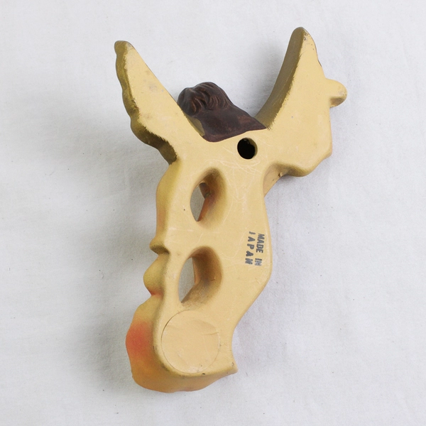 Angel Figurine Holding Gloria Banner Made in Japan 5" Tall