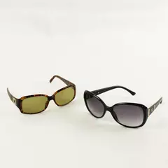 Lot of 2 Sunglasses Black & Tortoiseshell Frames 