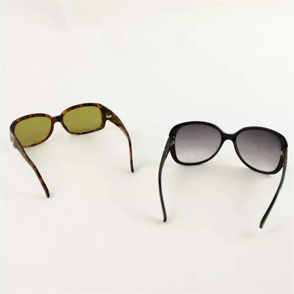 Lot of 2 Sunglasses Black & Tortoiseshell Frames 