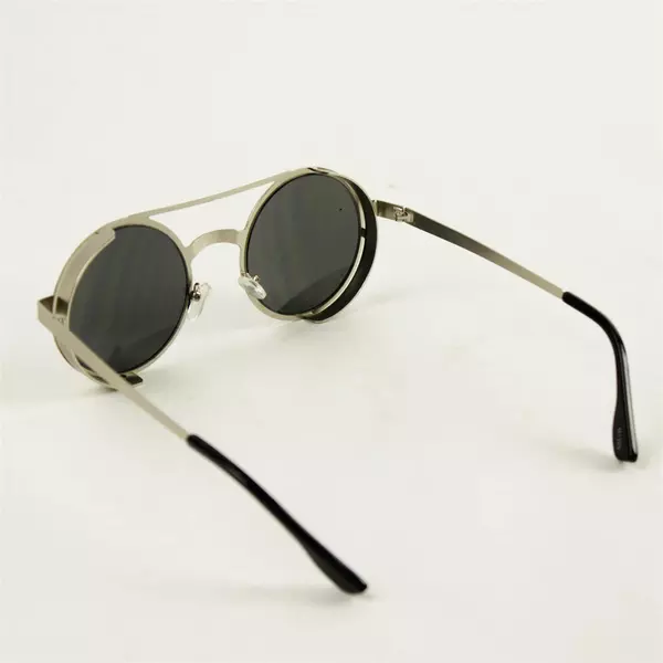 Steampunk Sunglasses Round Metal Accents Vintage Industrial Costume 