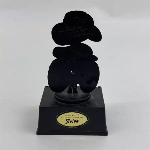 1972 Aviva Peanuts Snoopy World's Best Bicycle Rider Trophy Figurine