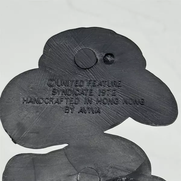 1972 Aviva Peanuts Snoopy World's Best Bicycle Rider Trophy Figurine