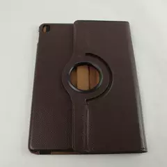 360 Degree Rotating Tablet Case Faux Brown Leather 9.5" Swivel Stand