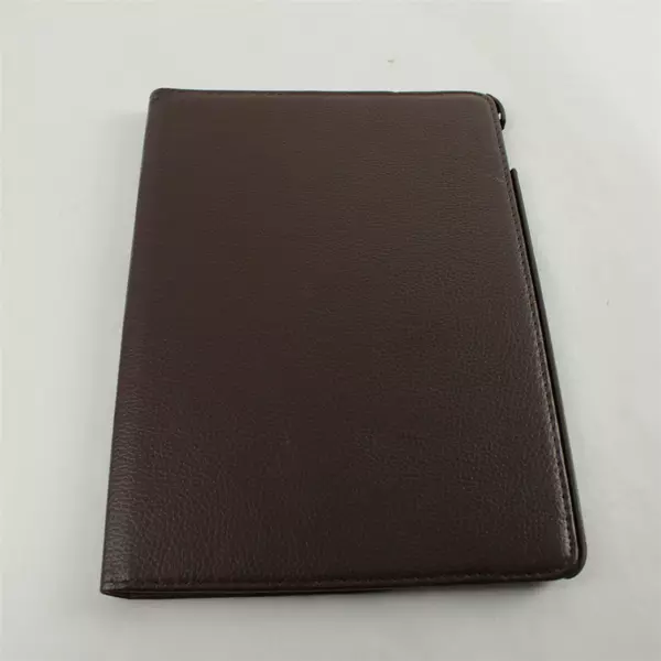 360 Degree Rotating Tablet Case Faux Brown Leather 9.5" Swivel Stand