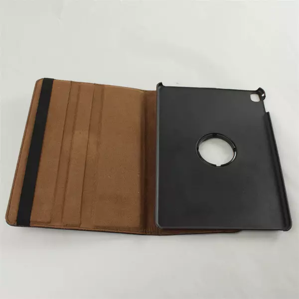 360 Degree Rotating Tablet Case Faux Brown Leather 9.5" Swivel Stand