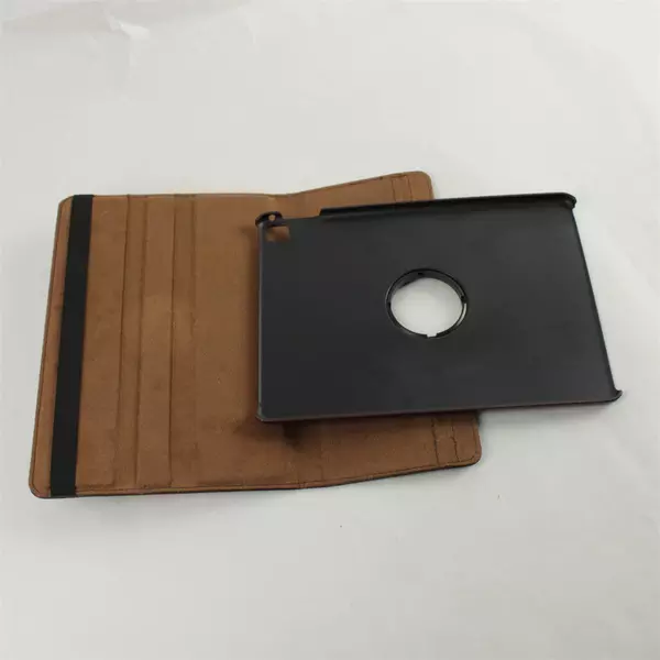 360 Degree Rotating Tablet Case Faux Brown Leather 9.5" Swivel Stand