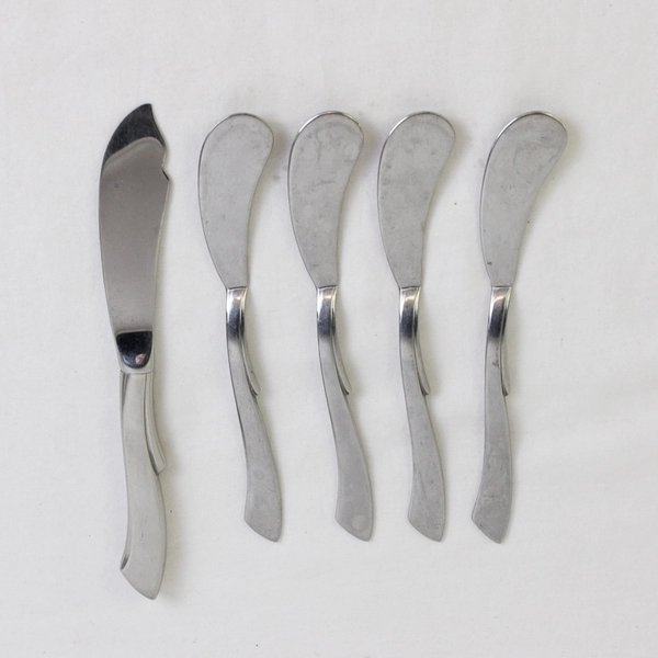 Lot of 5 Wallace Silver Ballet Pattern Butter Knife Spreaders 6" & 6.75" Rare