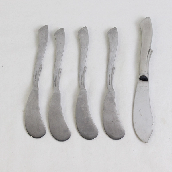 Lot of 5 Wallace Silver Ballet Pattern Butter Knife Spreaders 6" & 6.75" Rare