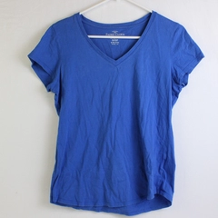 Faded Glory Cerulean Blue V-Neck T-Shirt Women's Size Small 4-6
