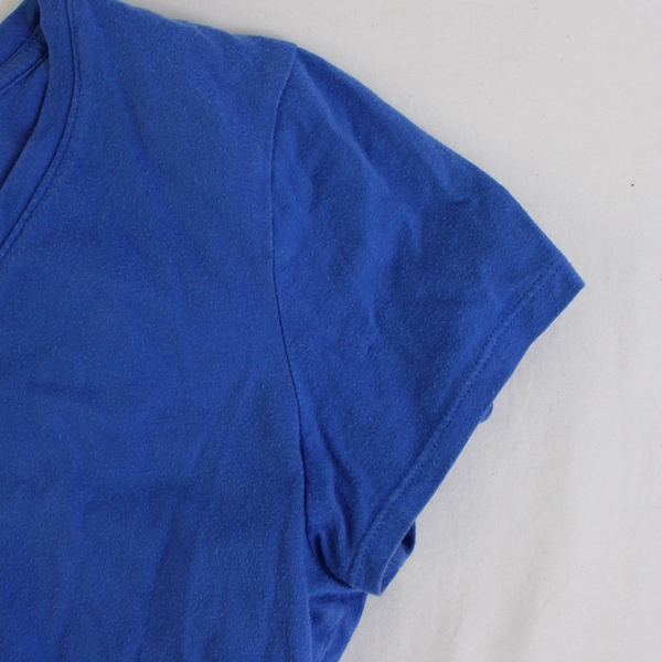 Faded Glory Cerulean Blue V-Neck T-Shirt Women's Size Small 4-6