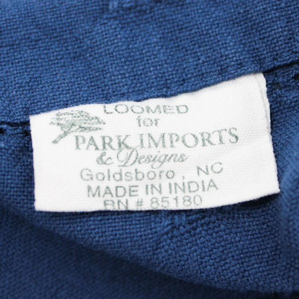  Lot Of 4 Park Imports Matching Solid Blue Color Fabric Napkins 18.5" x 18.5"