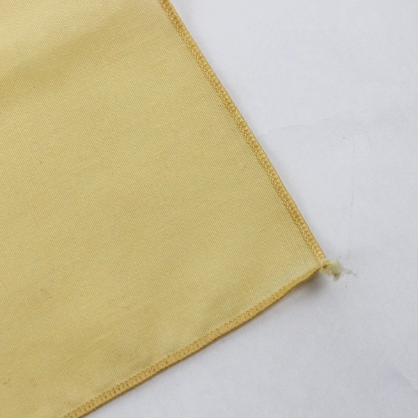  Lot Of 4 Unbranded Matching Solid Yellow Color Fabric Napkins 15" x 17"