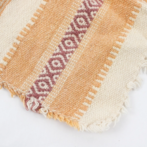 Lot Of 4 Unbranded Matching Pastel Peach Woven Fabric Napkins 16" x 12"