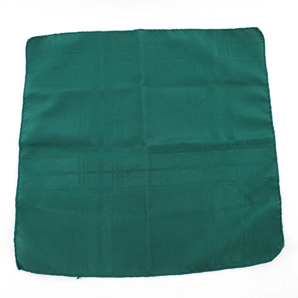 Lot Of 4 Unbranded Matching Solid Forest Green Color Fabric Napkins  17" x 17.5"