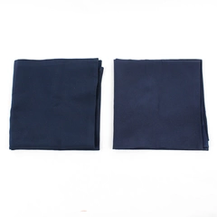 Lot Of 2 Unbranded Matching Solid Navy Blue Color Fabric Napkin Square 18" x 18"