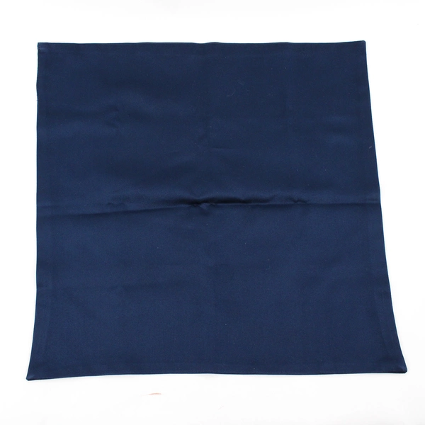 Lot Of 2 Unbranded Matching Solid Navy Blue Color Fabric Napkin Square 18" x 18"