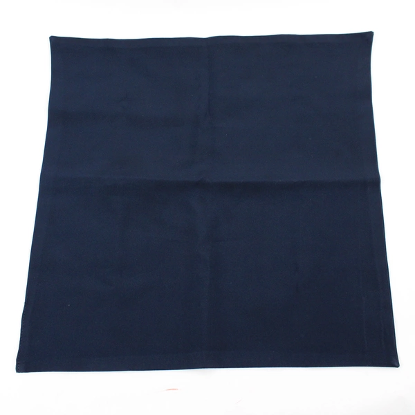 Lot Of 2 Unbranded Matching Solid Navy Blue Color Fabric Napkin Square 18" x 18"
