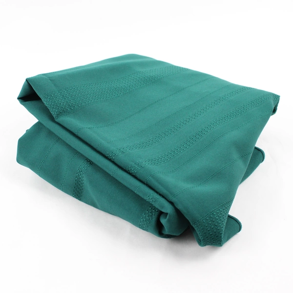 Unbranded Solid Forest Green Color Polyester Oval Tablecloth 56" x 100"