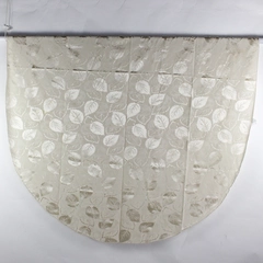 Unbranded Cream White Leaf Pattern Cotton/Polyester Rectangle Tablecloth 60"x80"