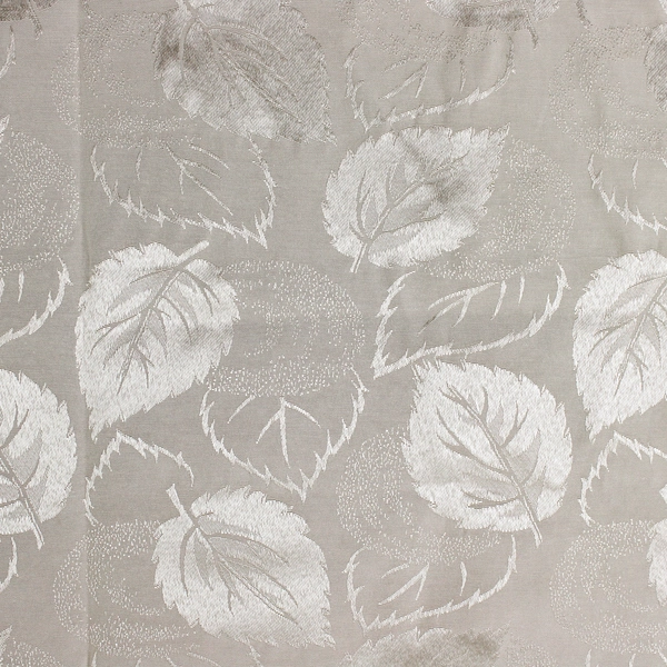 Unbranded Cream White Leaf Pattern Cotton/Polyester Rectangle Tablecloth 60"x80"