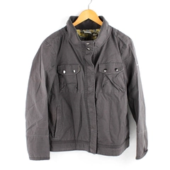 Columbia Women's XL Gray Crossroads Cotton Utility Jacket with Snap Buttons