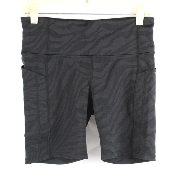 Athleta Women's M Black Ultimate Stash Textured 7" Shorts