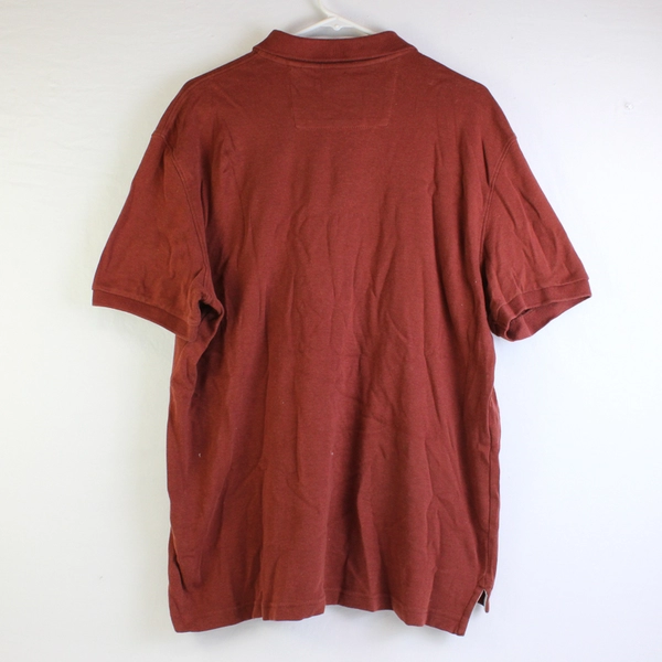 Chaps Embroidered Red Cotton Polo Shirt Men's Size Large