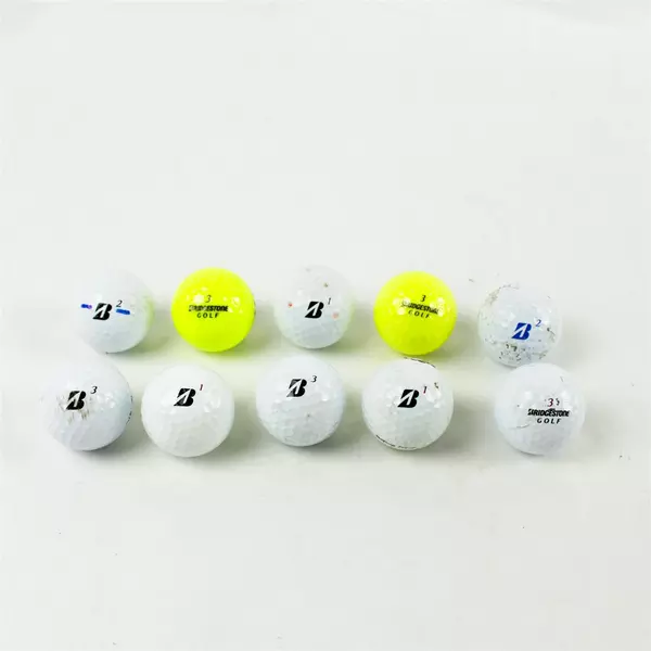 Lot of 10 Bridgestone Used Golf Balls Pre-Owned Practice Range