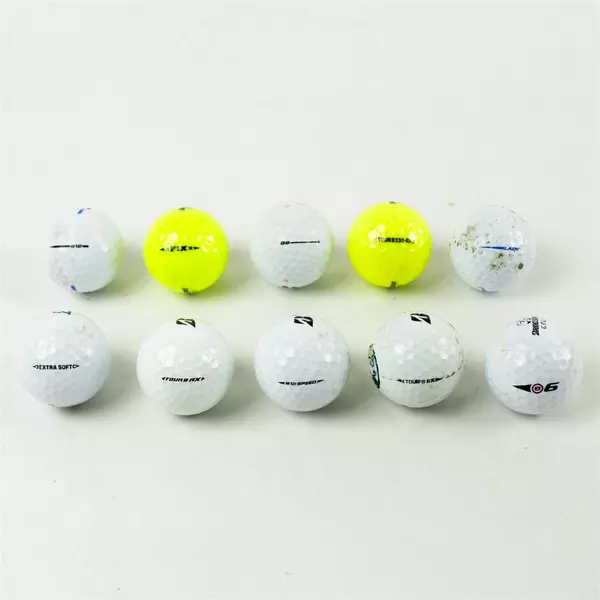 Lot of 10 Bridgestone Used Golf Balls Pre-Owned Practice Range