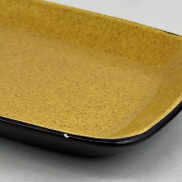 Mikasa Terra Stone Saffron Brown Butter Dish w/ Lid Japan 