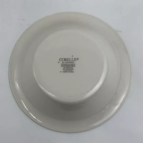 Lot of 4 Corelle Winter Frost White Vitrelle 10oz Shallow Dessert Bowls
