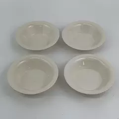 Lot of 4 Corelle Winter Frost White 10oz Shallow Dessert Bowls
