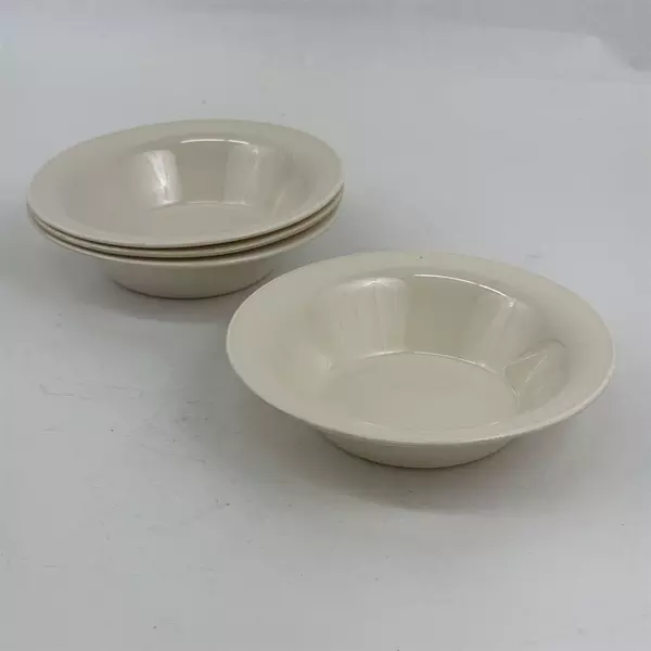 Lot of 4 Corelle Winter Frost White 10oz Shallow Dessert Bowls