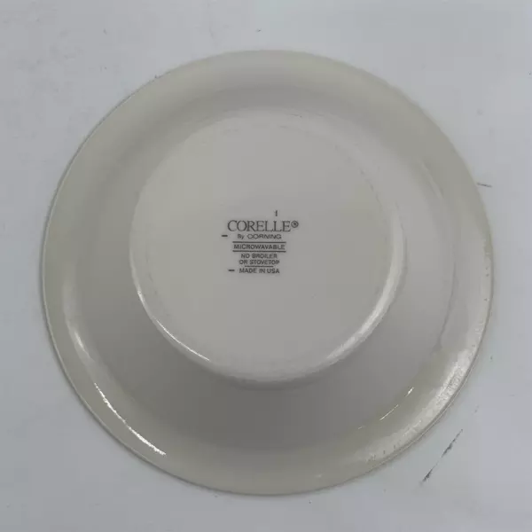 Lot of 4 Corelle Winter Frost White 10oz Shallow Dessert Bowls