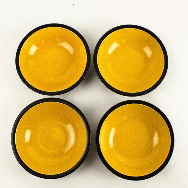 Set of 4 Mikasa Terra Stone E1357 Saffron 9.25in Vegetable Bowls
