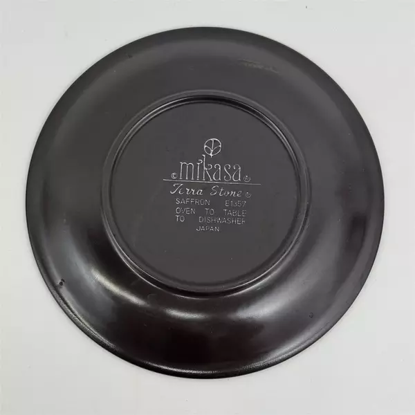 Set of 3 Vintage Mikasa Terra Stone Saffron Stoneware Salad Plates