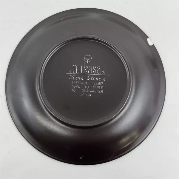 Set of 3 Vintage Mikasa Terra Stone Saffron Stoneware Salad Plates