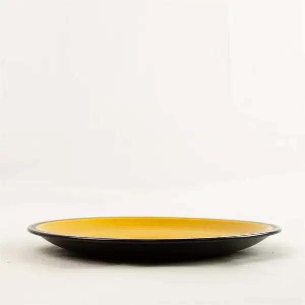 Set of 4 Vintage Mikasa Terra Stone Saffron Dinner Plates 1974-79 10.75"