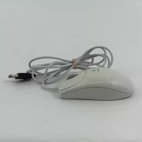 Logitech First Pilot White Wheel Mouse USB/PS2 Untested
