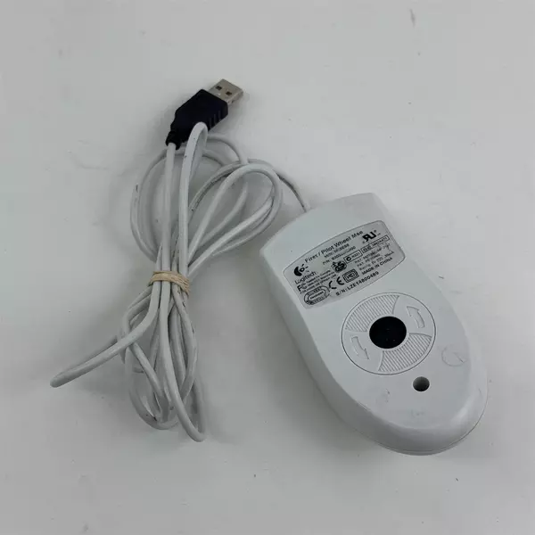 Logitech First Pilot White Wheel Mouse USB/PS2 Untested