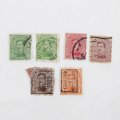Lot Of 6 Belgium King Albert I 1920s 1/2/5/10/20c Stamps Used