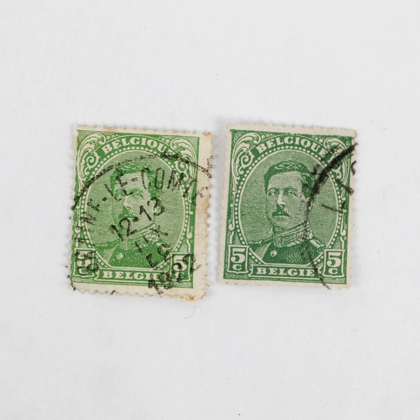 Lot Of 6 Belgium King Albert I 1920s 1/2/5/10/20c Stamps Used