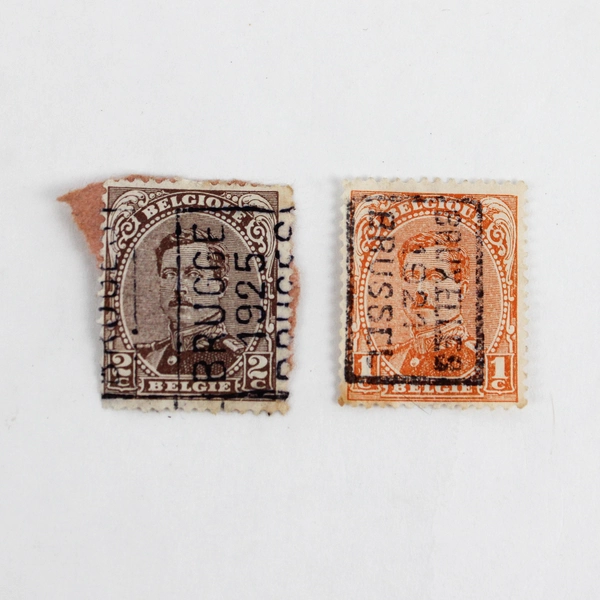 Lot Of 6 Belgium King Albert I 1920s 1/2/5/10/20c Stamps Used