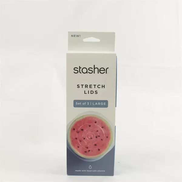 Set of 3 Stasher Stretch Lids Large Reusable New
