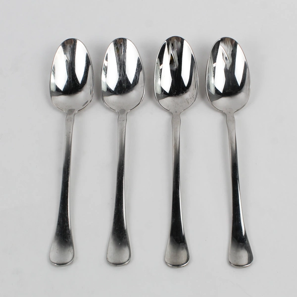Set of 4 Dansk Escapade 18/10 Stainless Steel Oval Soup Spoons