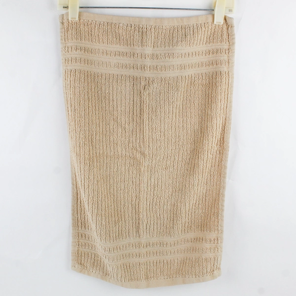 Lot Of 2 Soft Sense Swift Dry Matching Beige Hand Towels 100% Cotton 15" x 23"