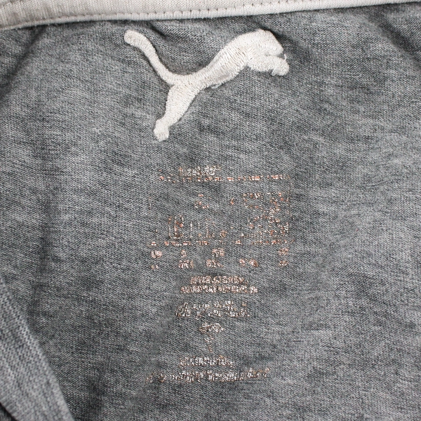 PUMA V Neck Short Sleeve Tee Shirt Men's Grey Casual Tops