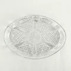 Vintage Covetro Italian Pressed Glass Divided Serving Tray Pineapple